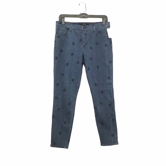 J Brand NWT Polka Dot Aerial Cropped Skinny Jean - Picture 2 of 11